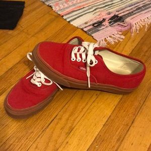 RED GUMSOLE VANS